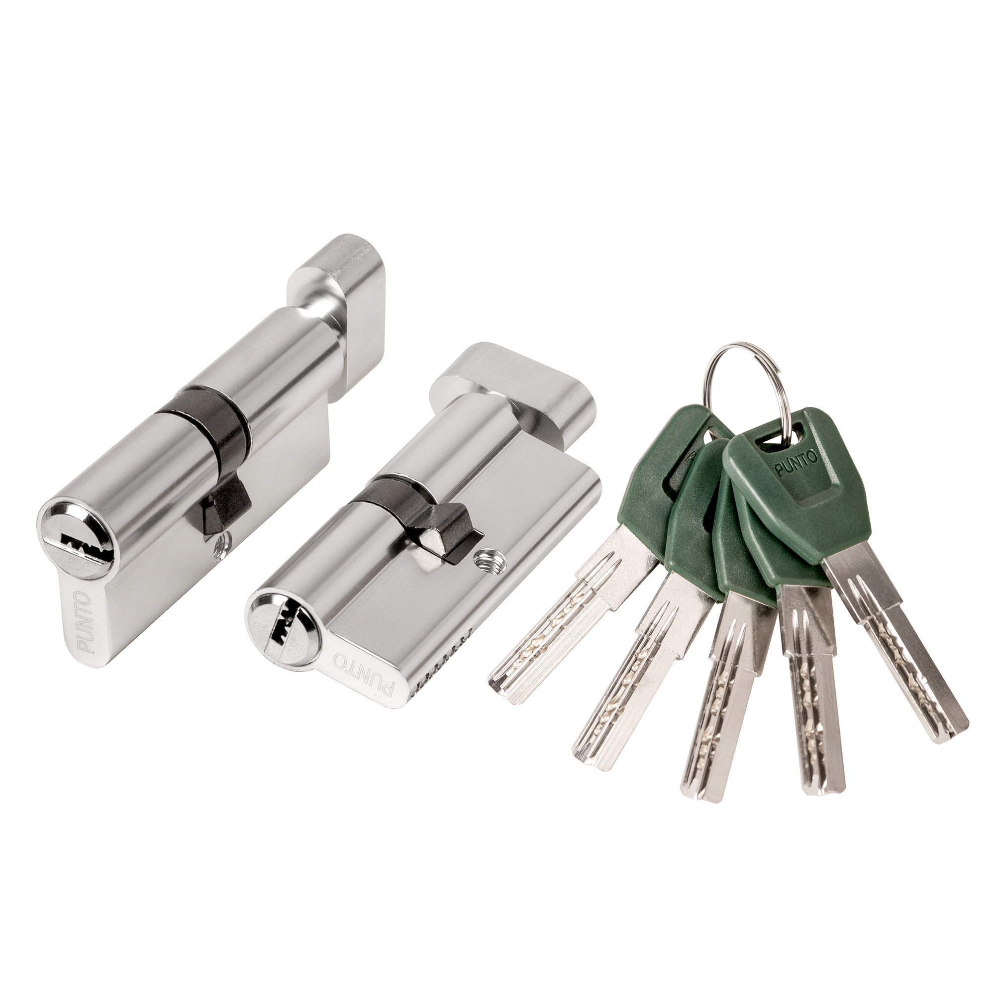 Цилиндровый механизм (A202/90) A2002Knob90(35+10+45) с вертушкой SN никель 