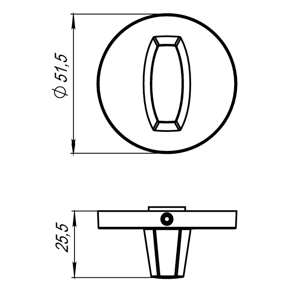 Ручка поворотная WC-BOLT BK6 URS SN-3 Матовый никель
