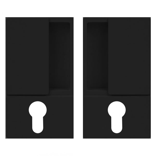 B30003.01.93 Ручка WAVE под цилиндр (черный), для раздвижных дверей 