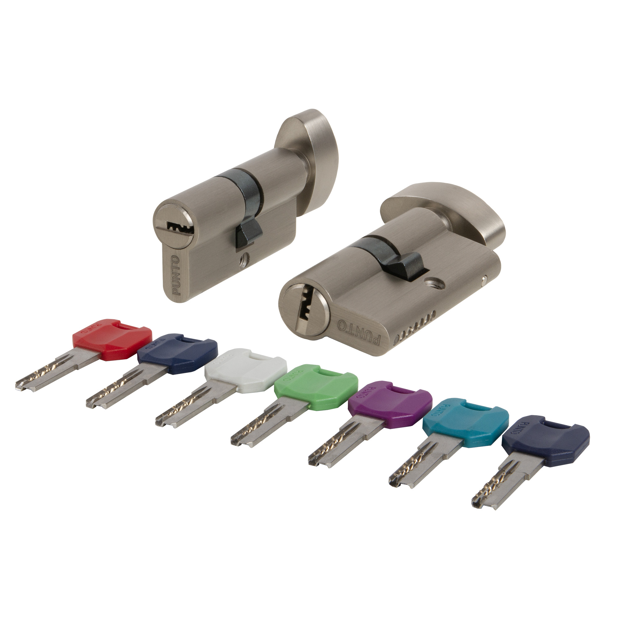 Цилиндровый механизм MaxPro7002Knob65mm(25+10+30) SN никель 7key с вертушкой 