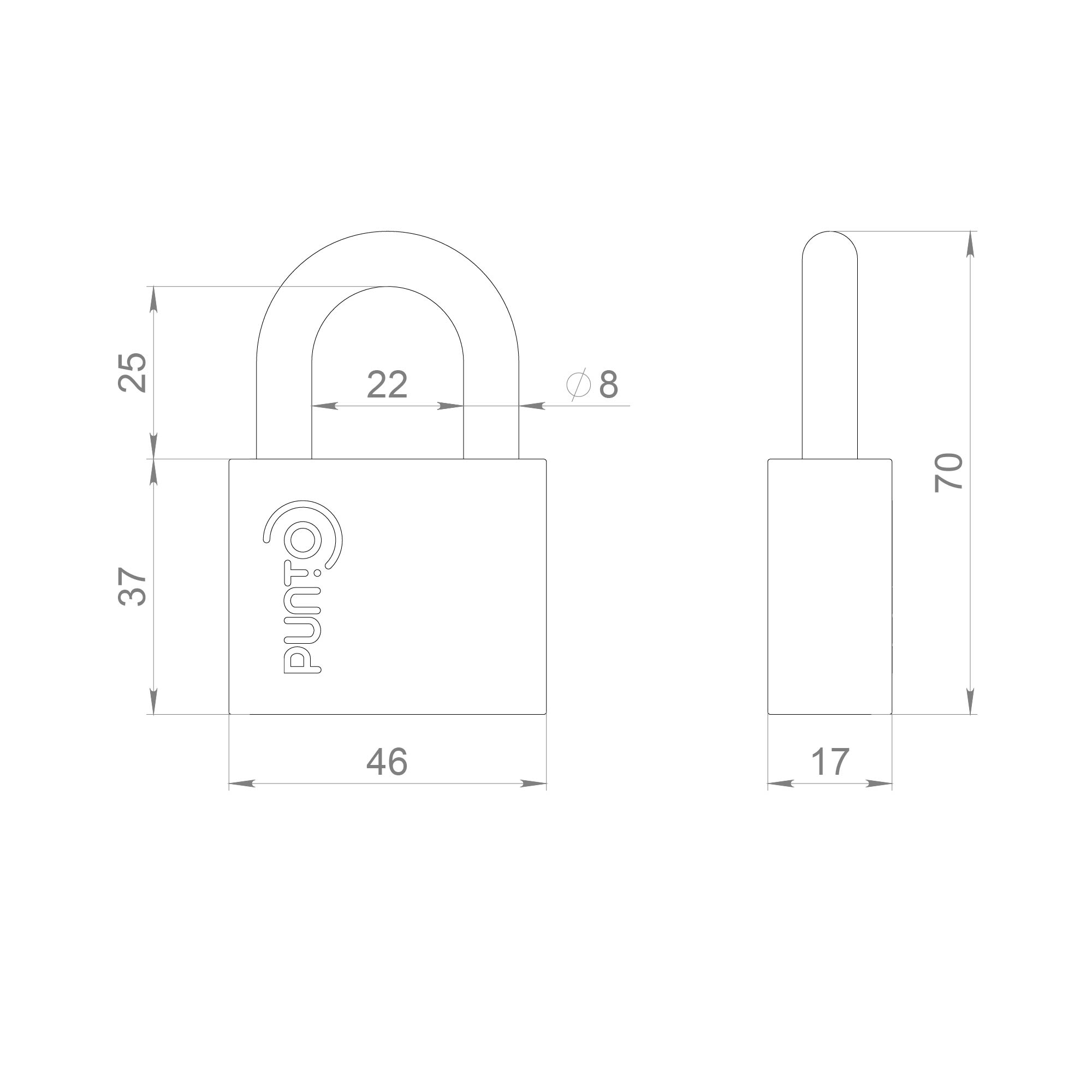 Замок навесной PK-1550 SN-3 3 key диск.ключ  