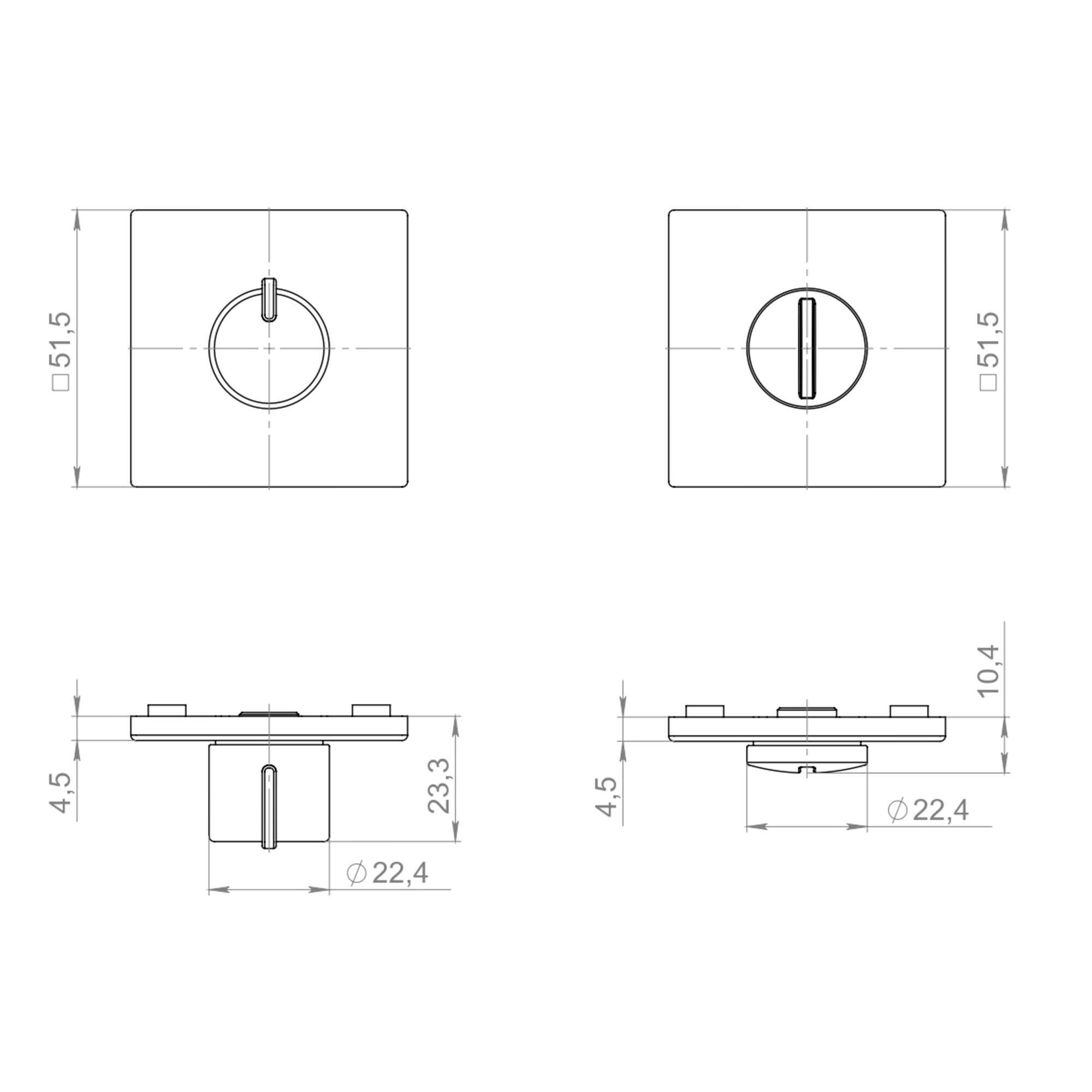 Ручка поворотная BK6.K.YM BL-26 черный
