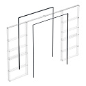 Комплект для обрамления пенала для двухстворчатой двери SLD.Comfort-PENAL frame 1800/2900 BL
