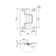 Петля карточная универсальная UWD6000.OPTIMA АB бронза