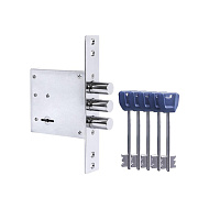 Замок врезной сувальдный MDV30S-817 CP (V30/S) CP хром длиный ключ