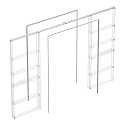 Комплект для обрамления пенала для двухстворчатой двери SLD.Comfort-PENAL frame 1800/2900 AL