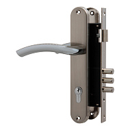 Замок цилиндровый с в комплекте с ручкой LOCKSET.9013 (SET F9011) SN/CP мат.никель