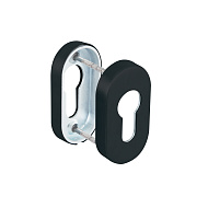 Накладка под цилиндр ET.R.DSS201-02P (DSS-02P-ET) INOX 201 BLACK (овальное основание)