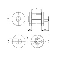 Ручка поворотная BK6.R.DSS201-02 INOX 201 BLACK (с индикатором)