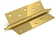 Петля съемная 410/BL-5 125x75x2,5 PB left (латунь) левая БЛИСТЕР