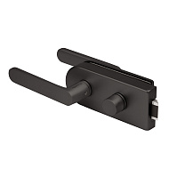 Комплект: замок+ручка для стеклянной двери Space.GL.LWC BL черный 