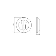 Накладка под цилиндр ET.R.ZR54 (ET ZR) OB-13 античная бронза