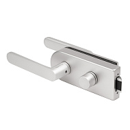 Комплект: замок+ручка для стеклянной двери Space.GL.LWC AL алюминий