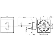 Ручка поворотная BKW8x75.K.RL52 (BKW8x75 RL) ABG-6 зелёная бронза