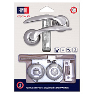 Комплект ручек с защелкой c запиранием LM/A SET72R.TL54.VIOLA/HD SN/CP-3 матовый никель/хром