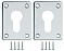 Декоративная накладка ESC083-CP-8 (ХРОМ) на цилиндр сталь (2 шт.)
